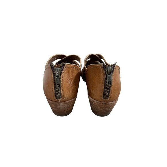 Frye Ray Huarache Bootie Ankle Boot Leather Brown Womens Size 7.5 - Picture 5 of 8